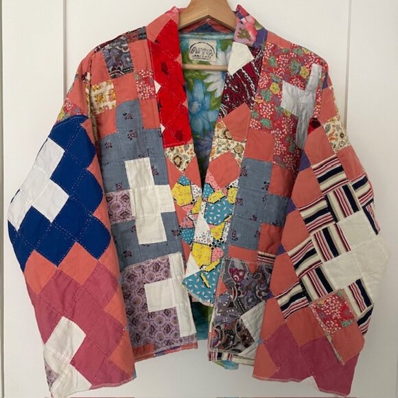 One of a Kind Aiyia Quilted Kimono Style Jacket - Picture 1 of 14